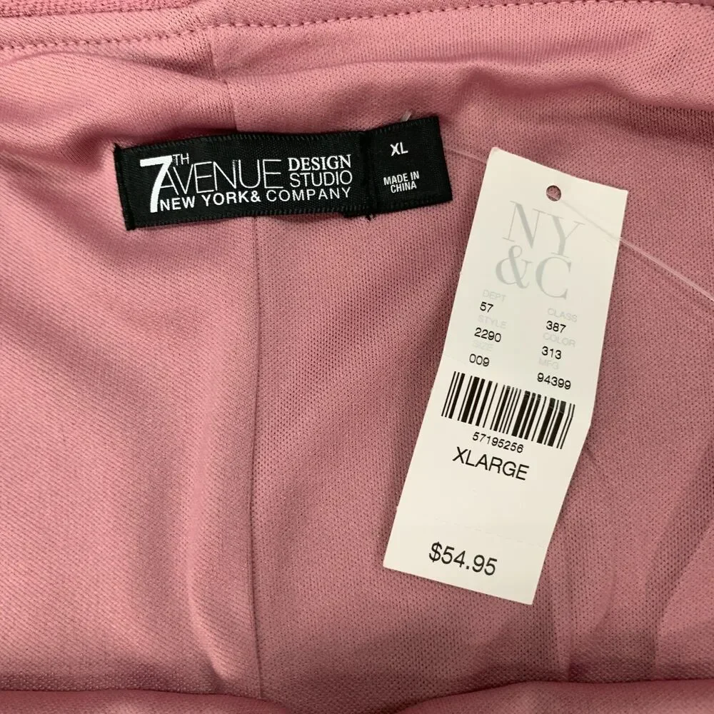 7th Avenue Design Studio Skirt Womens XL Extra Large Foxglove Lined Kick Pleat